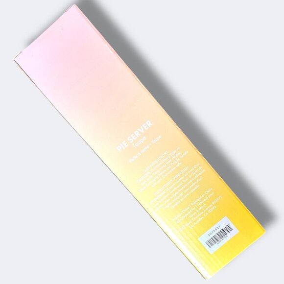 Noon & Moon Stainless Steel Pie Server - Handcrafted Taupe Design Elegant - Picture 4 of 7